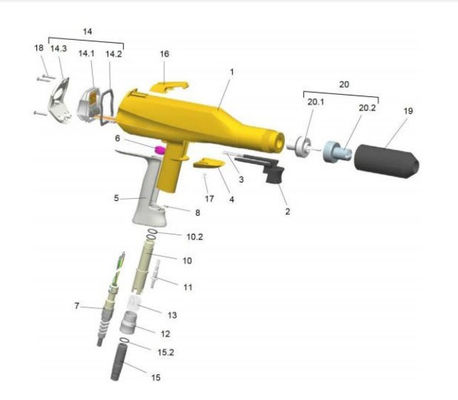 1002100 เครื่องฉีดผิวขาว ครบถ้วน Gema Optiselect Gm02 พร้อมเคเบิล 6m
