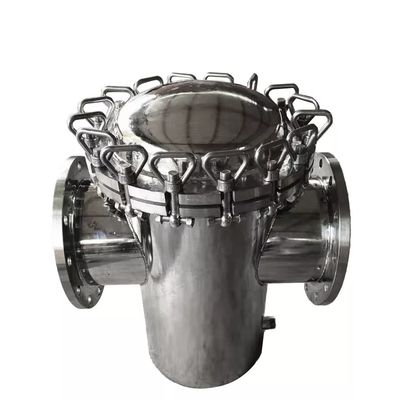 ตะแกรงกันสนิม SUS304 Stainless Steel Basket Type Filter Inline Basket Strainer Filter DN-300