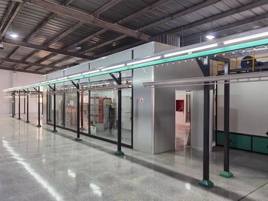 สายเคลือบผงอัตโนมัติ 40m / ชั่วโมงสำหรับแผ่นไม้เฟอร์นิเจอร์ไม้ Mdf