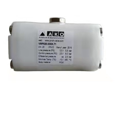 antirust AKO DN20 Manual Pinch Valve VMP020.03XK.71 การเชื่อมต่อเธรดภายใน