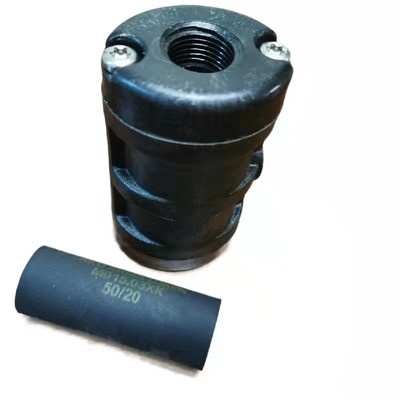 สีดํา DN15 วาล์วดัน Pneumatic สลับ AKO การเชื่อมต่อเส้นภายใน