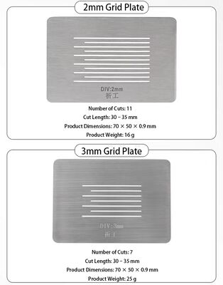 ชุดทดสอบการติดตามตัดข้ามครบถ้วน พร้อมเครื่องตัดกรีด 1 มิลลิเมตร แผ่นนําและเครื่องมือ