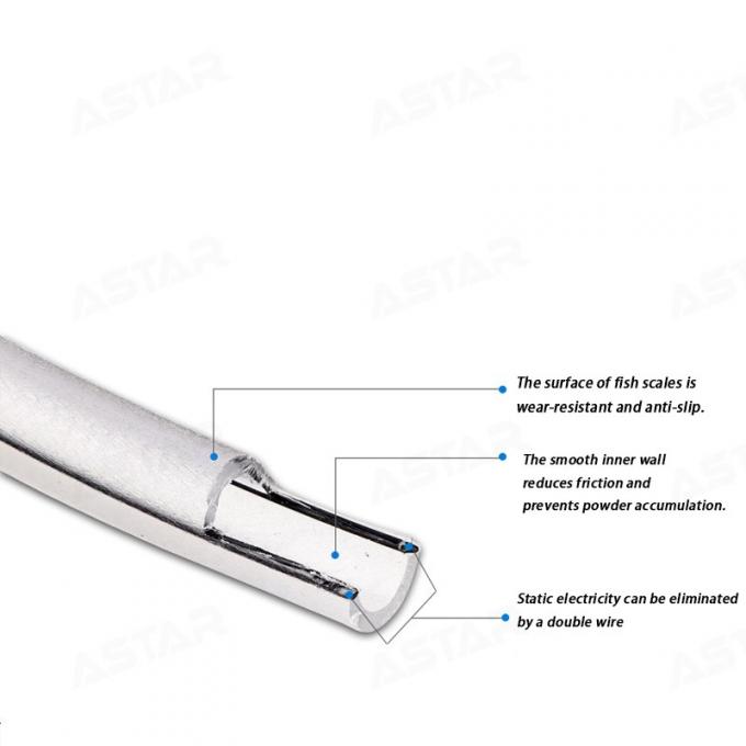 11/16 มิลลิเมตร 105139 12/18 มิลลิเมตร 1001674 10/15 มิลลิเมตร 1001673 POE Anti-Static Conductive Powder Hose OEM ปรับแต่ง 1